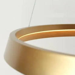 Lampes Dorées-Luminaires Steinhauer Ringlux Suspension LED Or, 1 lumière