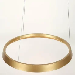 Lampes Dorées-Luminaires Steinhauer Ringlux Suspension LED Or, 1 lumière