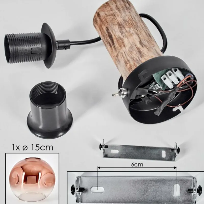 hofstein Ripoll Applique murale Écru, Noir, 1 lumière