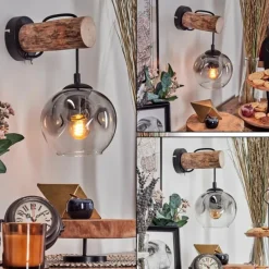 hofstein Ripoll Applique murale Écru, Noir, 1 lumière