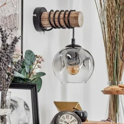 hofstein Ripoll Boule lumineuse, Applique murale Écru, Noir, 1 lumière