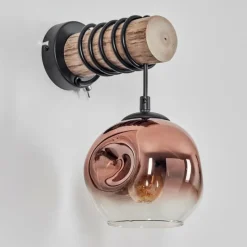 Lampes Vintages & Rétros-hofstein Ripoll Boule lumineuse, Applique murale Écru, Noir, 1 lumière