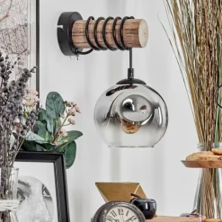 hofstein Ripoll Boule lumineuse, Applique murale Écru, Noir, 1 lumière