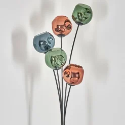 hofstein Ripoll Lampadaire Bleu, Vert, Cuivré, 5 lumières