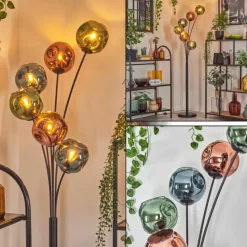 hofstein Ripoll Lampadaire Bleu, Vert, Cuivré, 6 lumières