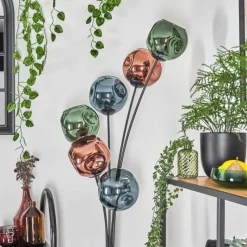 hofstein Ripoll Lampadaire Bleu, Vert, Cuivré, 6 lumières