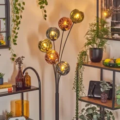 hofstein Ripoll Lampadaire Bleu, Vert, Cuivré, 6 lumières