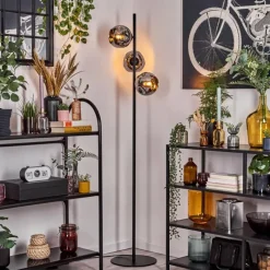 hofstein Ripoll Lampadaire Chrome, Fumé, 3 lumières