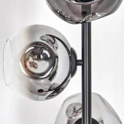 hofstein Ripoll Lampadaire Chrome, Clair, Fumé, 4 lumières