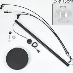 hofstein Ripoll Lampadaire Clair, 3 lumières