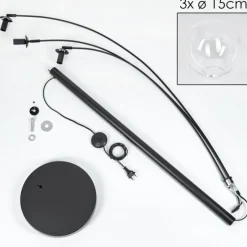 hofstein Ripoll Lampadaire Clair, 3 lumières