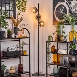 hofstein Ripoll Lampadaire Clair, Fumé, 3 lumières