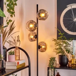 Suspension Verre Fumé-hofstein Ripoll Lampadaire Clair, Fumé, 4 lumières