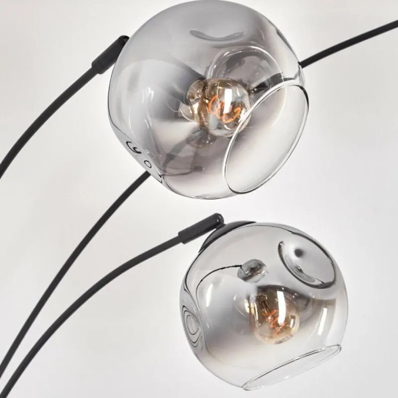 hofstein Ripoll Lampadaire Noir, 3 lumières