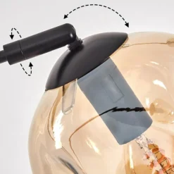 hofstein Ripoll Lampadaire Noir, 3 lumières