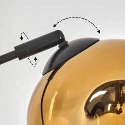 hofstein Ripoll Lampadaire Noir, 3 lumières