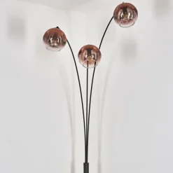 hofstein Ripoll Lampadaire Noir, 3 lumières