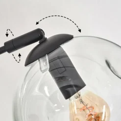 hofstein Ripoll Lampadaire Noir, 5 lumières