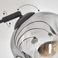 hofstein Ripoll Lampadaire Noir, 5 lumières