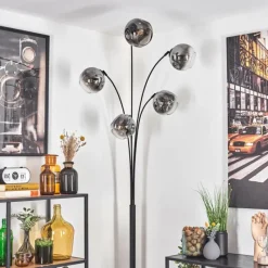 hofstein Ripoll Lampadaire Noir, 5 lumières