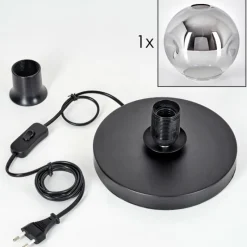 hofstein Ripoll Lampe à poser Chrome, Clair, 1 lumière