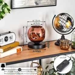 hofstein Ripoll Lampe à poser Noir, 1 lumière