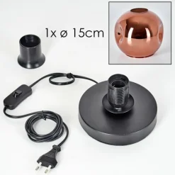 hofstein Ripoll Lampe à poser Noir, 1 lumière