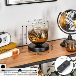 hofstein Ripoll Lampe à poser Noir, 1 lumière