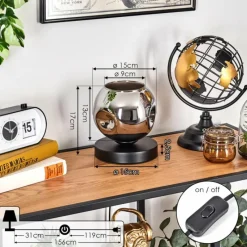 hofstein Ripoll Lampe à poser Noir, 1 lumière