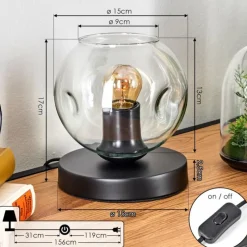 hofstein Ripoll Lampe à poser Noir, 1 lumière