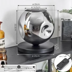 hofstein Ripoll Lampe à poser Noir, 1 lumière