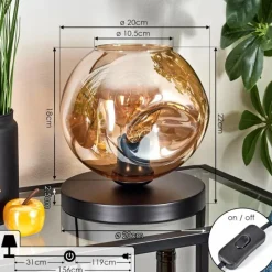 hofstein Ripoll Lampe à poser Noir, 1 lumière