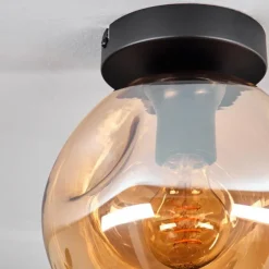 hofstein Ripoll Plafonnier Ambre, 1 lumière