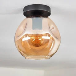 hofstein Ripoll Plafonnier Ambre, 1 lumière