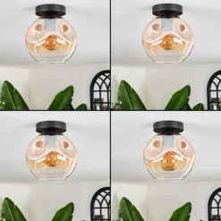 hofstein Ripoll Plafonnier Ambre, Clair, 1 lumière