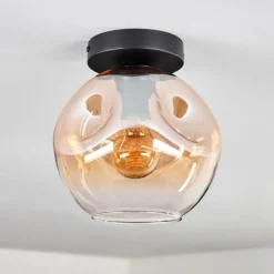 hofstein Ripoll Plafonnier Ambre, Clair, 1 lumière
