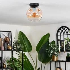 hofstein Ripoll Plafonnier Ambre, Clair, 1 lumière