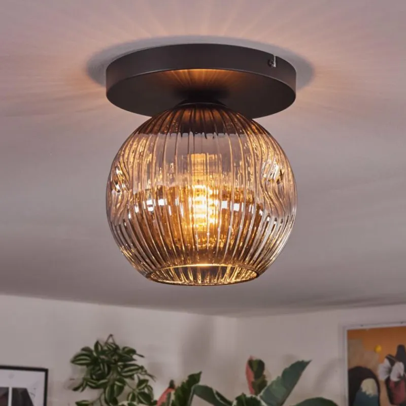 hofstein Ripoll Plafonnier, Boule lumineuse Fumé, 1 lumière