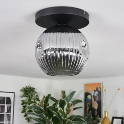 hofstein Ripoll Plafonnier, Boule lumineuse Fumé, 1 lumière