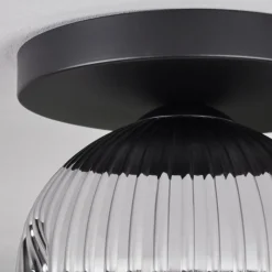 hofstein Ripoll Plafonnier, Boule lumineuse Chrome, Clair, Fumé, 1 lumière