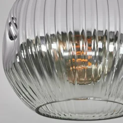 hofstein Ripoll Plafonnier, Boule lumineuse Chrome, Clair, Fumé, 1 lumière