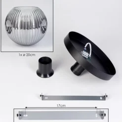 hofstein Ripoll Plafonnier, Boule lumineuse Clair, Fumé, 1 lumière