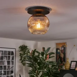 hofstein Ripoll Plafonnier, Boule lumineuse Clair, Fumé, 1 lumière