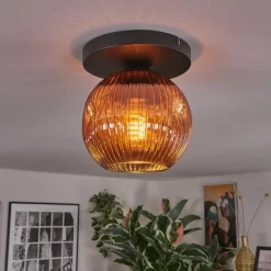 Lampes À Boules-hofstein Ripoll Plafonnier, Boule lumineuse Cuivré, 1 lumière