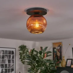 Lampes À Boules-hofstein Ripoll Plafonnier, Boule lumineuse Cuivré, 1 lumière