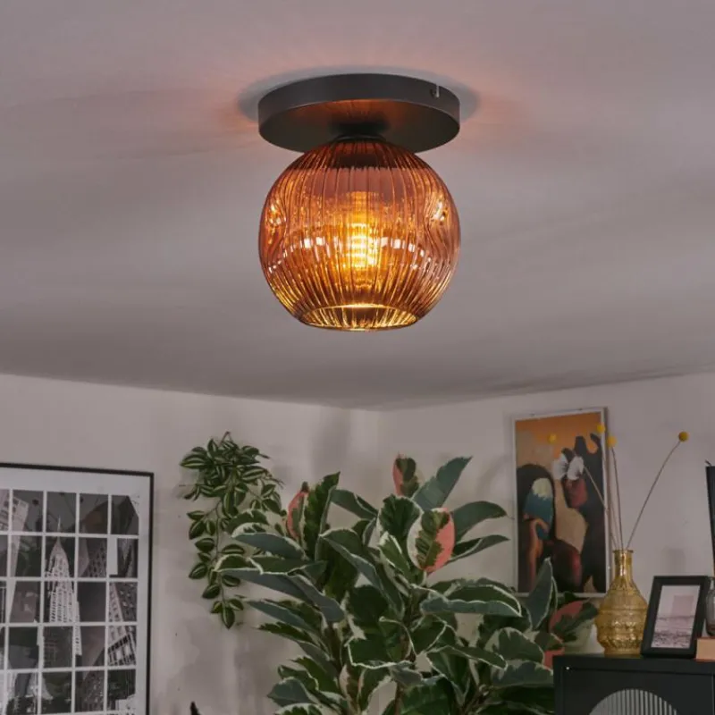 Lampes À Boules-hofstein Ripoll Plafonnier, Boule lumineuse Cuivré, 1 lumière