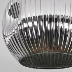 hofstein Ripoll Plafonnier, Boule lumineuse Chrome, Fumé, 1 lumière