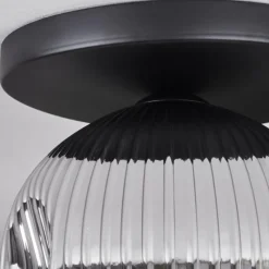 hofstein Ripoll Plafonnier, Boule lumineuse Chrome, Clair, Fumé, 1 lumière