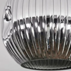 hofstein Ripoll Plafonnier, Boule lumineuse Chrome, Fumé, 1 lumière