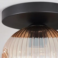 hofstein Ripoll Plafonnier, Boule lumineuse Ambre, 1 lumière